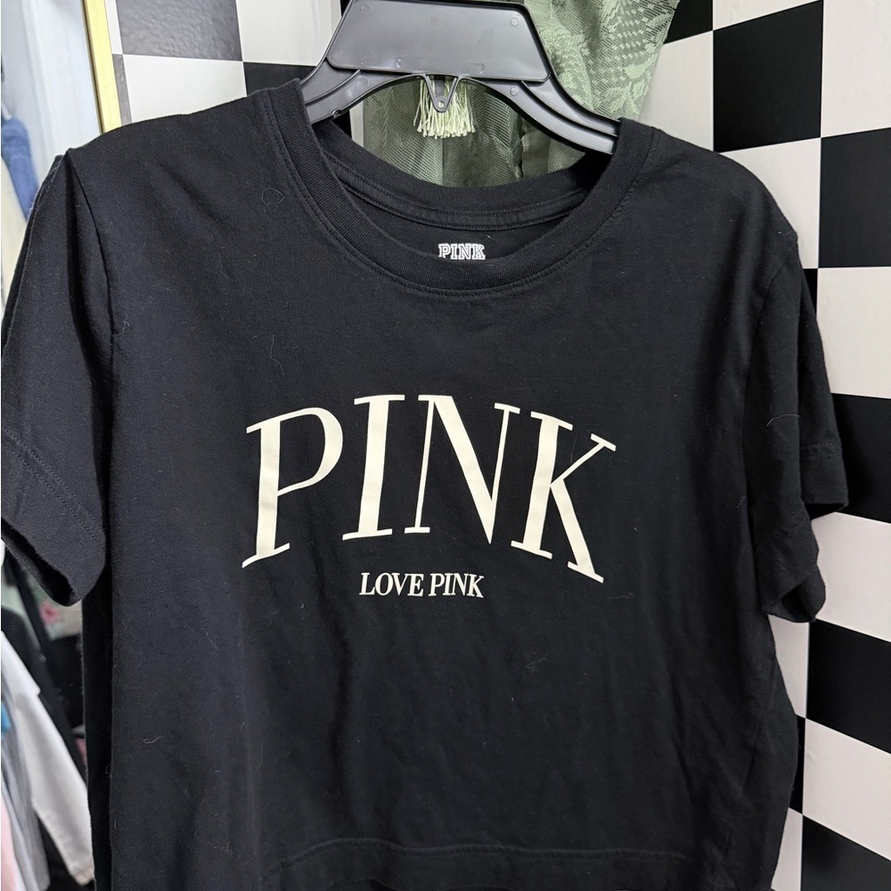 PINK Victoria's Secret Black Crop Top